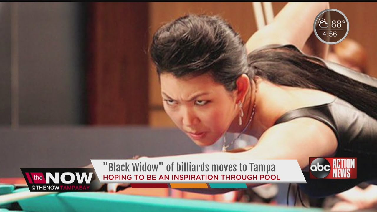 "Black Widow" of billiards moves to Tampa YouTube