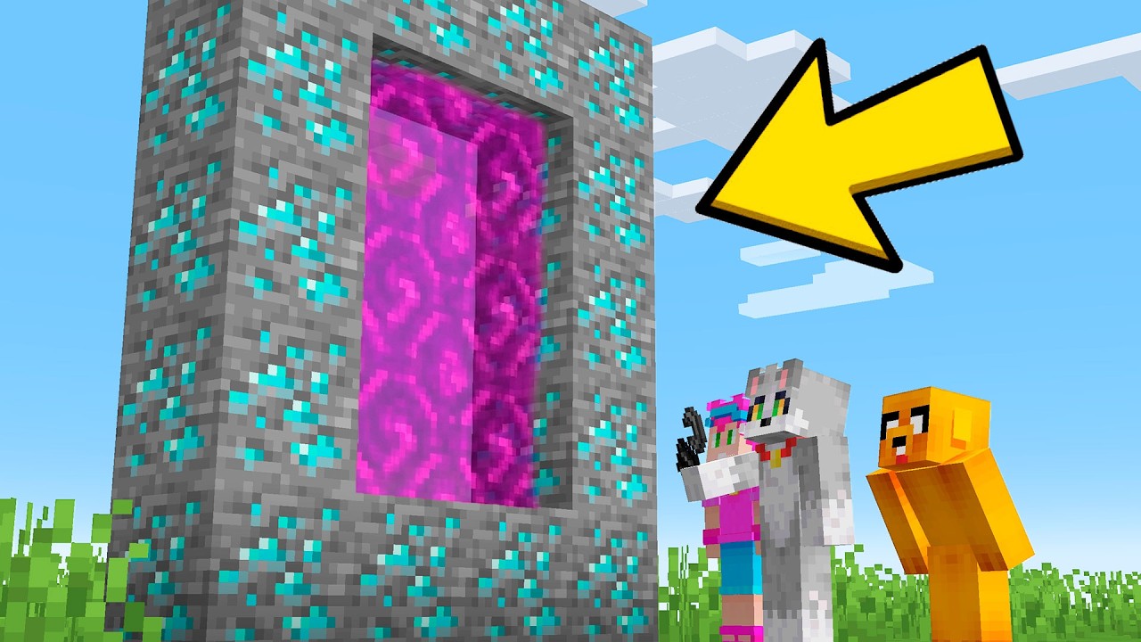 Minecraft PERO hay PORTALES de CUALQUIER BLOQUE