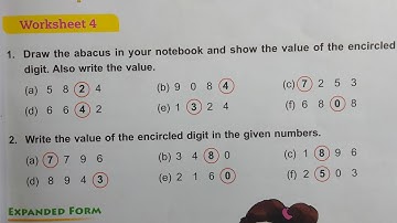 math class 3 chapter 1 worksheet 4 dav public school