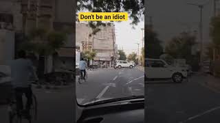 Don't be an idiot use rear view mirror on bike 🚲🚳 #shorts #bike #accidentnews #viral #trending
