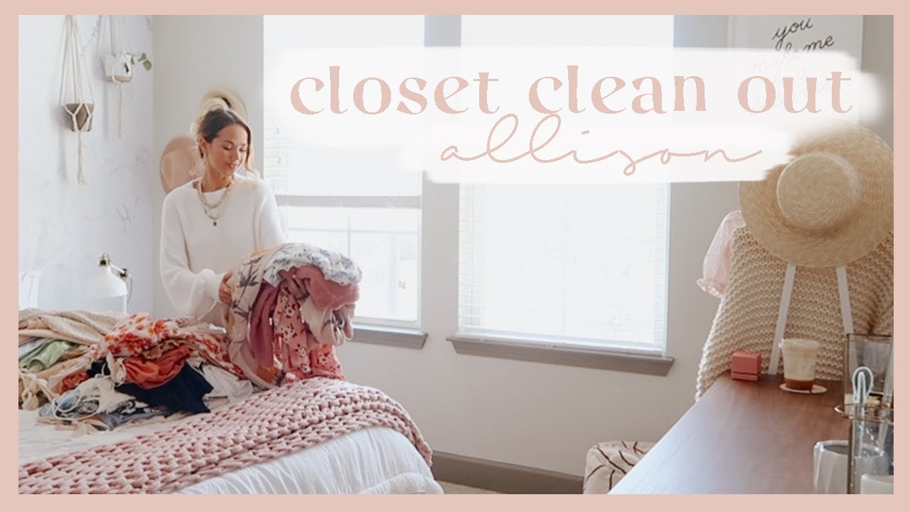 CLOSET CLEAN OUT | Decluttering, organizing + tidying up! - YouTube