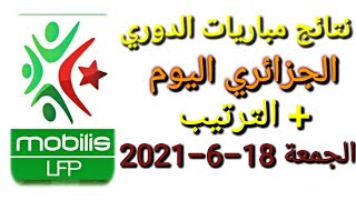 نتائج مباريات اليوم الدوري الجزائري المحترف الاول 2021 | نتيجة المباريات و ترتيب الفرق و الهدافين