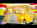 Wheels On The Bus, Yellow School Bus &amp; Vehicle Song for Children