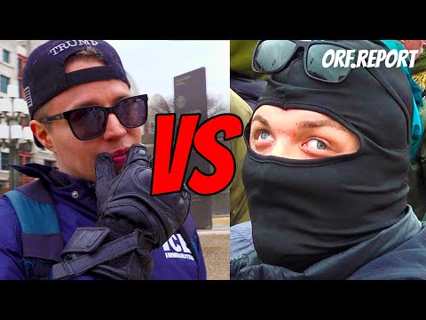 Antifa vs J6er at Anti-Elon Musk Protest in DC
