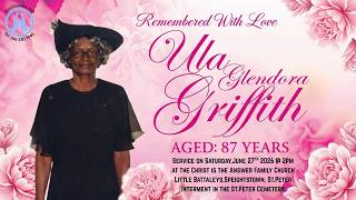 Live Stream of Funeral Service for Ula Glendora Griffith