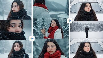 3 layer Snowfall photo Editing Images | Instagram trending 3 layer winter snow photo edit
