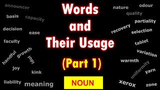 Words and Their Usage - English word with their synonyms | learn vocabulary | elearning studio