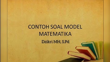 Pemodelan Matematika pada Persoalan Program Linier