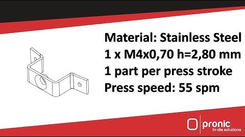 In Die Tapping application for Household Appliance by Pronic