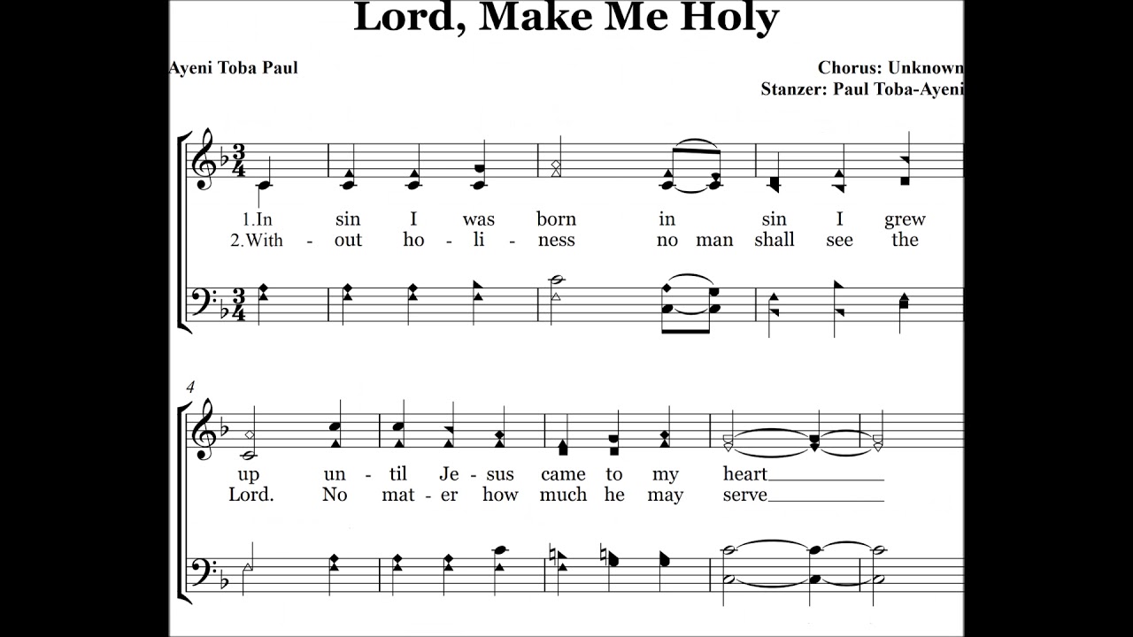 Lord make me holy/ Holy through and through