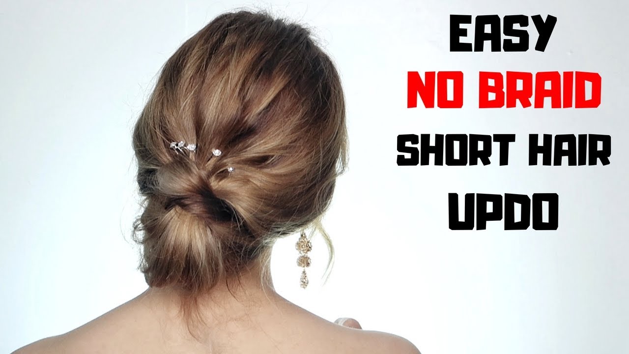 Quick Formal Updo For Short Hair Fast 1 Minute Hair Tutorial