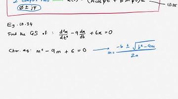 Linear Constant Coefficient Differential Equation (LCCDE) - Homogeneous