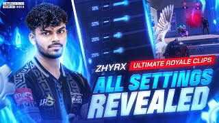 ZHYRX ALL SETTINGS REVEALED 😱 | ULTIMATE ROYALE CLIPS 🔥 | #BGMI screenshot 1