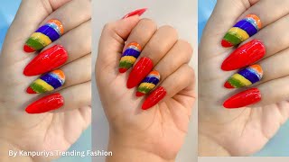 Trending Navratri Nailart #trending #nailart #festival #simplenails #navratri #durgapuja #easynail