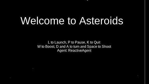 Reactive Agent plays Asteroids