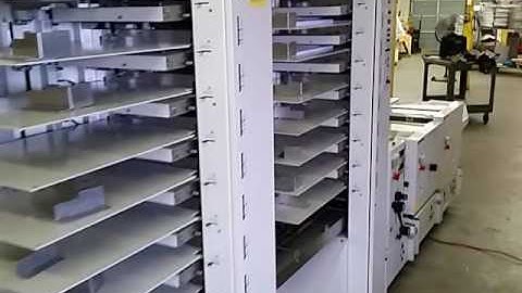 CP Bourg 30 Bin BST 10 Tower Collator with Stitch, Fold and Trim