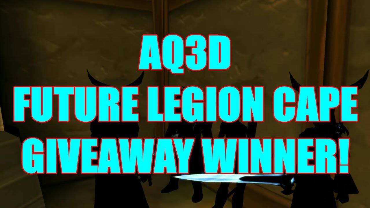 AQ3D Future Legion Cape Giveaway WINNER! AdventureQuest 3D