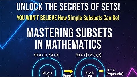  Mastering Subsets in Mathematics | Full Explanation With Easy Examples