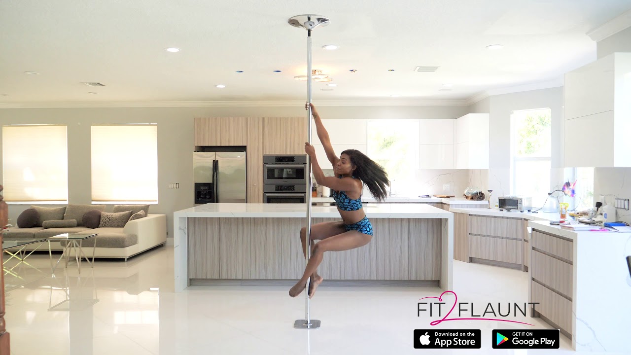 Fit 2 Flaunt How To Climb On Spin Pole Beginner Pole Fitness Dance Tutorial Youtube