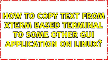 How to copy text from xterm based terminal to some other gui application on linux?