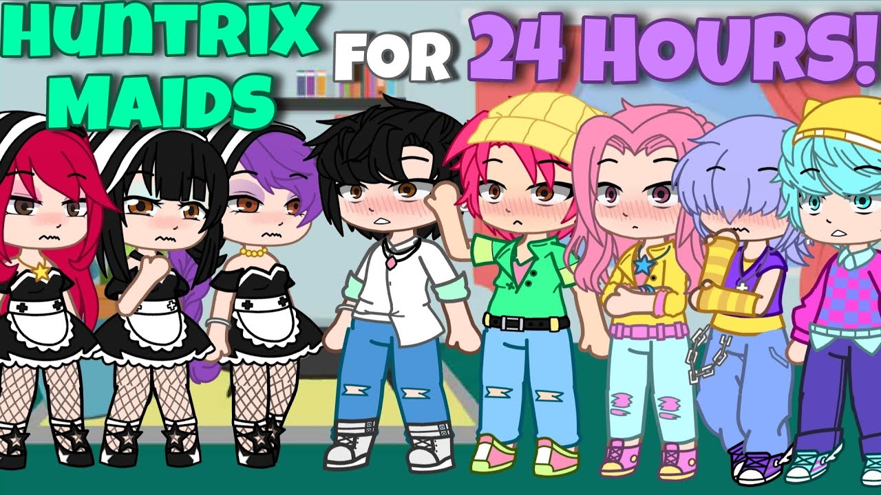 Huntrix MAIDS for 24 HOURS! | Kpop Demon Hunters | Gacha Club