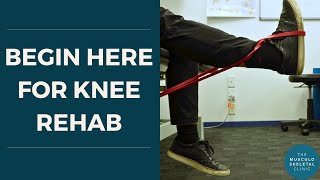 Seated banded knee extension | The MSK Physio
