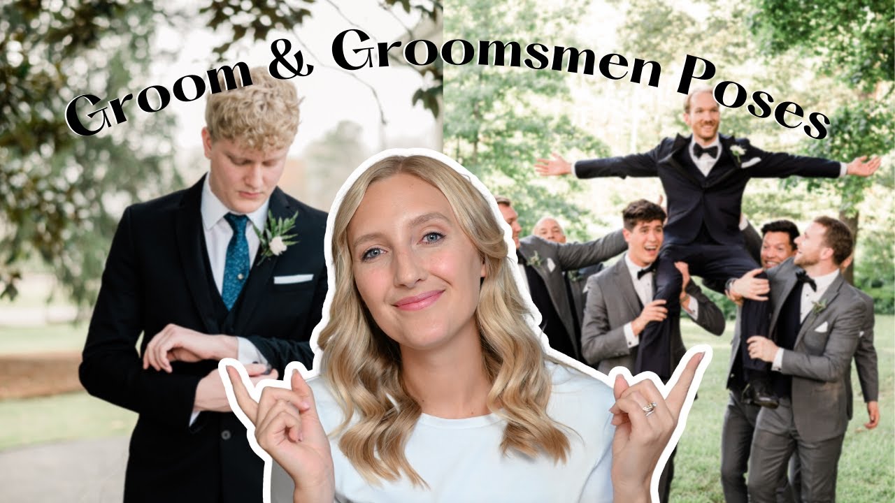 Groom and Groomsmen Photo Poses and Ideas Groom prep, groom portraits, and groomsmen group