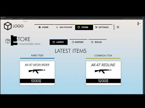 Modern UI v 1.0 - Complete game menu for unity