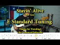 Stayin alive  bee gees bass cover with tabs