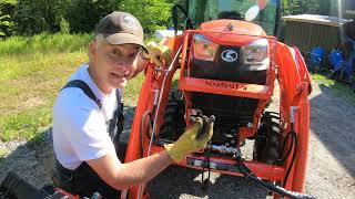 584 Tractor Hydraulic Oil Leak. Kubota LX2610. Found and Fixed. outdoors   4K