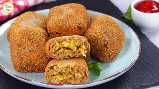 Raw Banana Cutlets with Chicken  by Tiffin Box | Raw Banana Cutlets | Kabab Recipe | Tea Time Snack