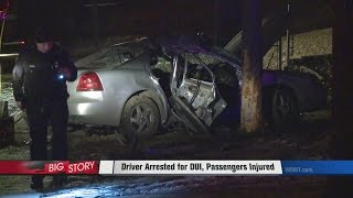 Driver Arrested for DUI, Passengers Injured