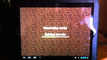 Minecraft Pocket Edition HP Touchpad running Ice Cream Sandwich