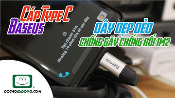 Cáp Type C Baseus dây dẹp dẻo chống gãy chống rối 1m2