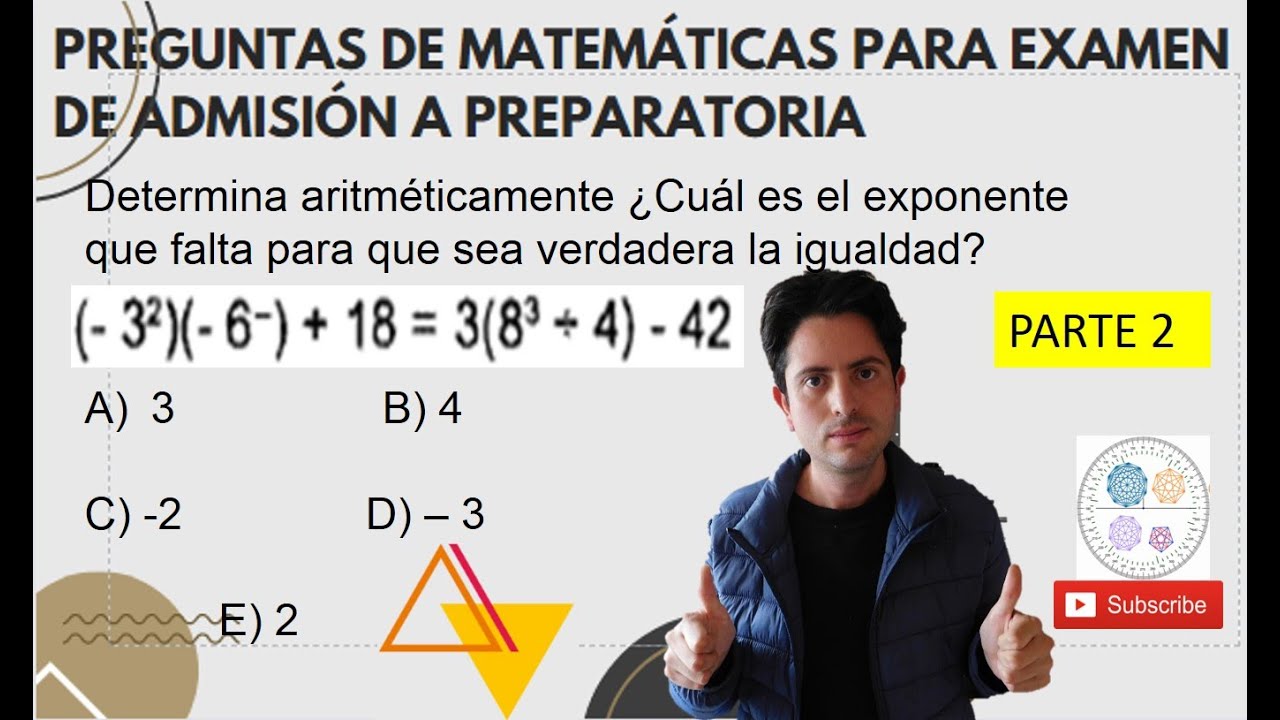 Guía de matemáticas para examen de admisión a preparatoria - YouTube