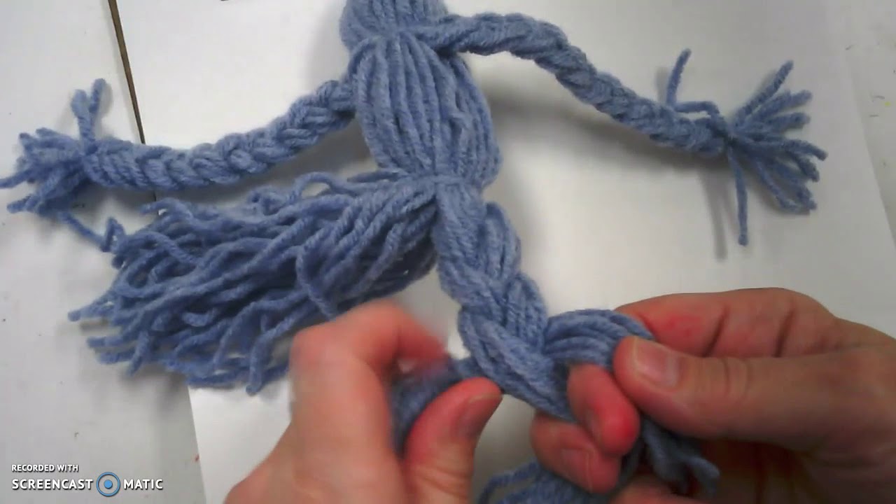 How to Braid Yarn (Esparanza Rising style yarn doll) YouTube