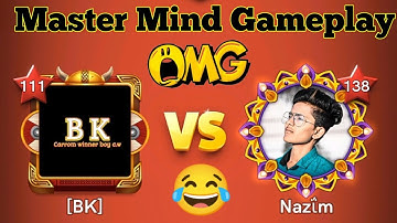 💥 Bk V/s @gamingnazim Master Mind Gameplay ⭐ Carrom Pool 💥