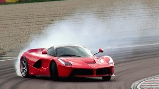 Ferrari LaFerrari burnout and drift