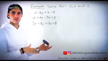 QMS 110 (Ryerson) - Solving System of Equations with 3 Variables (Inconsistent Solution)