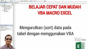 Mengurutkan (Sort) data dalam tabel dengan menggunakan VBA