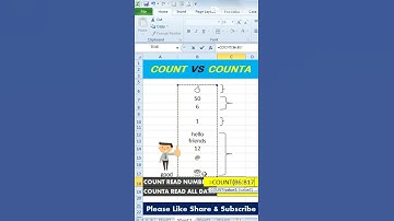 Count vs Counta🔥How to use count and counta function in excel | count and counta formula #shorts