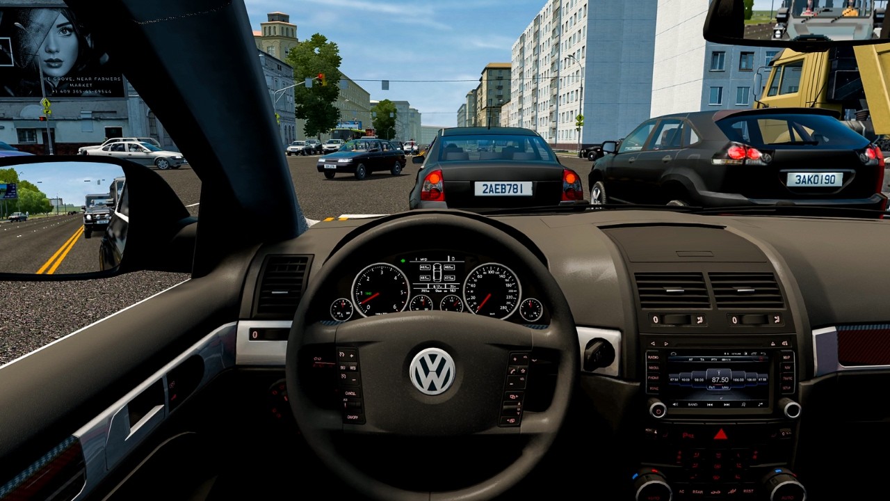 2008 Volkswagen Touareg R50 - City Car Driving [Thrustmaster T300RS GT Gameplay]