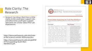 Webinar 56: Clarifying the Youth Peer Support Role/s