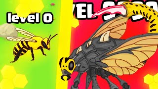 IS THIS THE MOST OVERPOWERED LEVEL INSECT EVOLUTION? (9999+ $ BEE HIGHEST) l Bee Evolution New Game screenshot 4