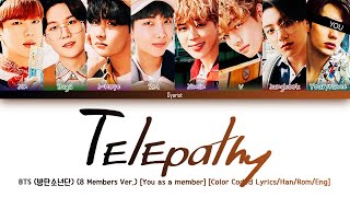 [Karaoke Ver.] BTS (방탄소년단) 'Telepathy (잠시)' (8 Members Ver.) [Color Coded Lyrics\/Han\/Rom\/Eng]