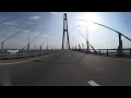 VR панорама. Движение по Русскому мосту. Владивосток, Россия