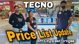 TECNO Price List Update, Tecno Pova 5G, Pova 4 Pro, Pova 3, Camon 18 Premier, 18P, Camon 19 series