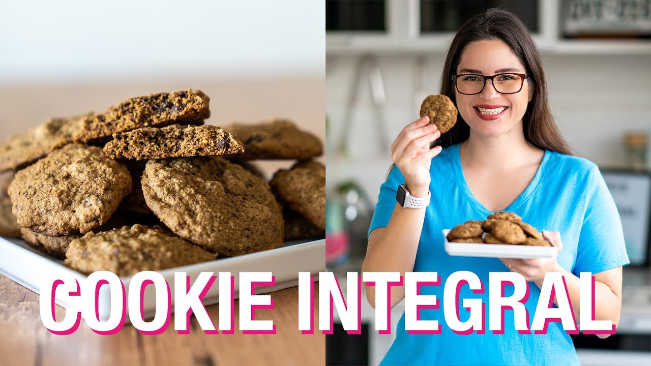 COOKIE INTEGRAL COM GOTAS DE CHOCOLATE | Receita Fit fácil de fazer | Verônica Laino