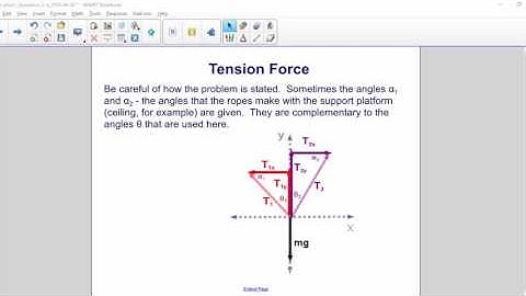 AP 1 Dynamics 2D   Static Equlibrium Tension Force part 3