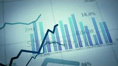 stock footage growing charts white black financial figures and diagrams showing increasing profits t